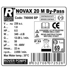 Galo - Electropompa NOVAX 20 bypass