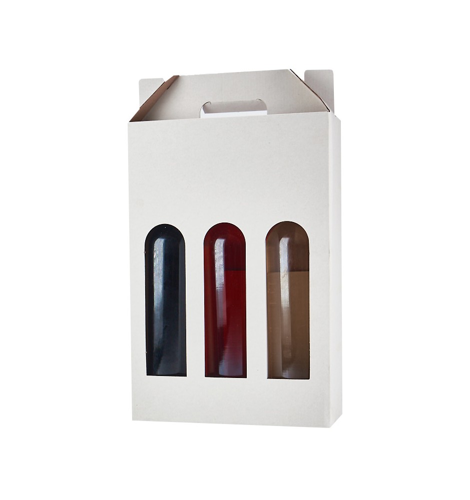 Cutie carton albit 3 sticle