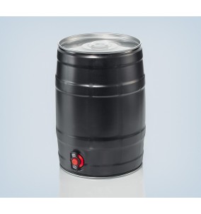 Keg 5L negru cu robinet