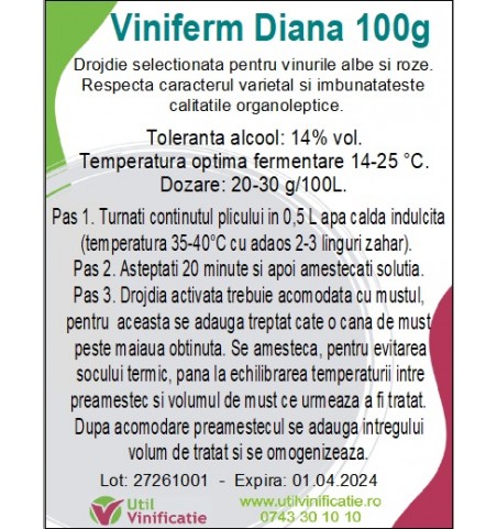Galo - Drojdie Sauvignon Viniferm DIANA (100g)