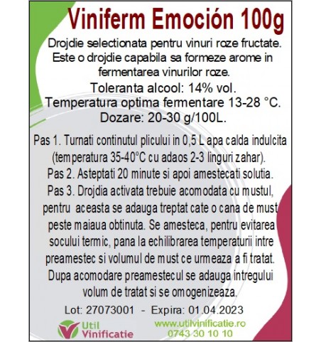 Galo - Drojdie vin roze Viniferm EMOCION (100g)