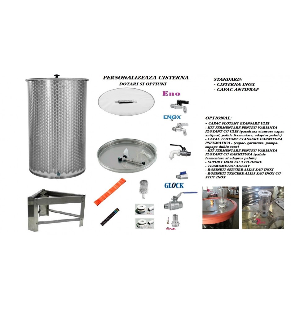 Galo - Cisterna inox fund plan 150L