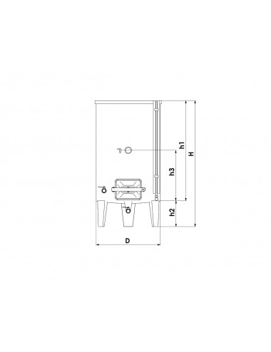 Galo - Cisterna inox 1100L gura vizitare