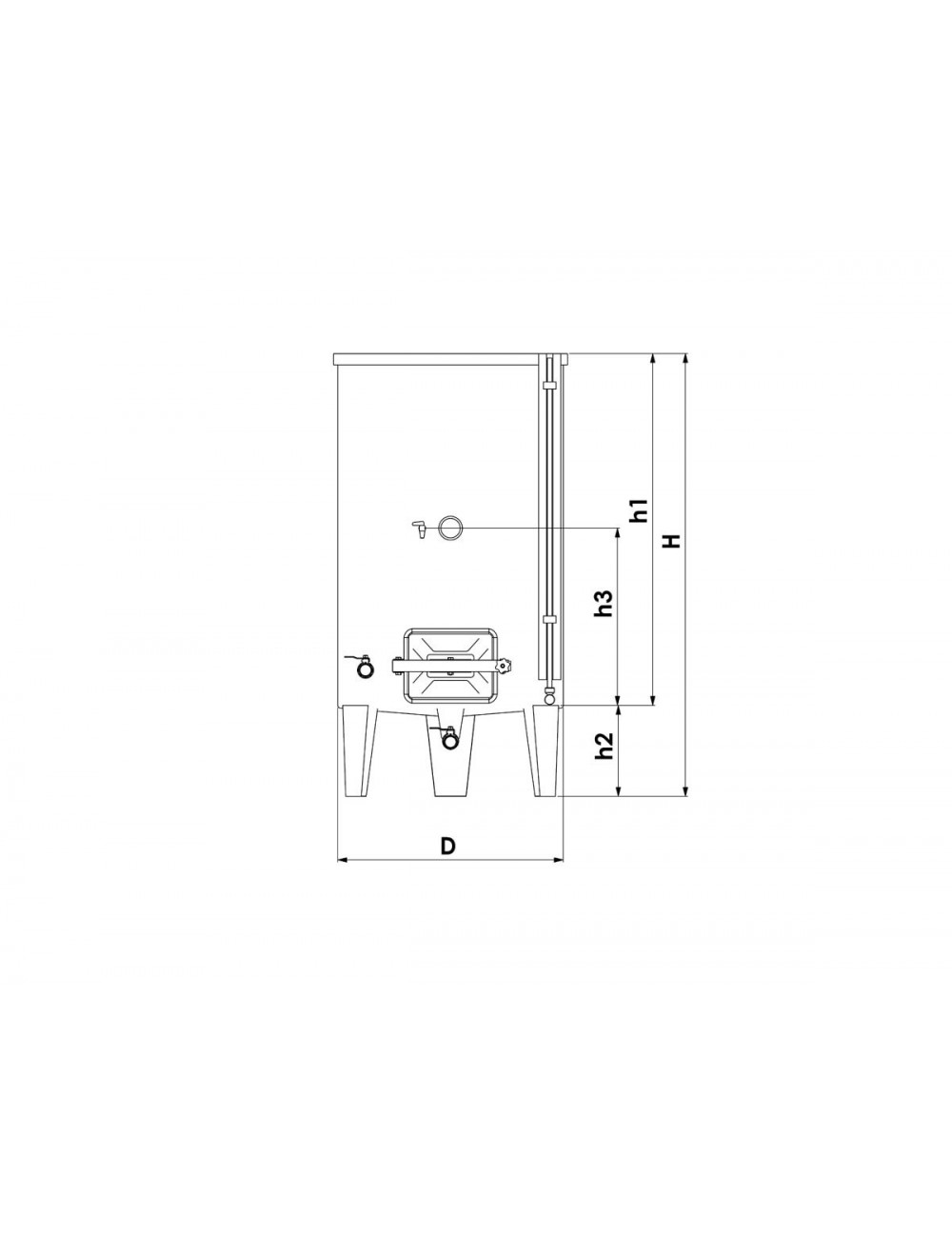Galo - Cisterna inox 1100L gura vizitare